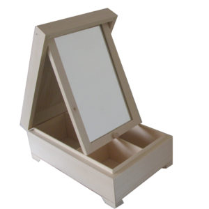 Wooden Jewellery Box to decorate, plain unfinished craft blanks