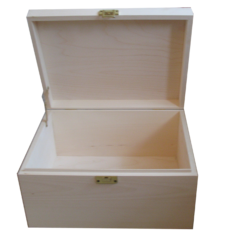 New Small Wood Limewood Rectangular Box with Hinge gift storage trinket craft