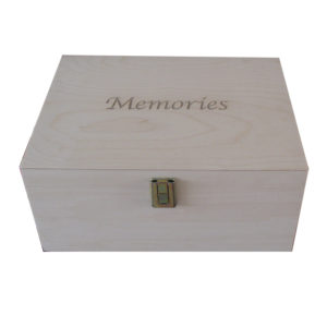 Plain Unfinished Wooden Keepsake Box for Memories engraved A4 Size