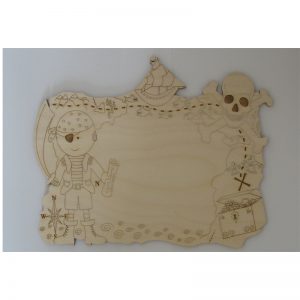 Plain Sign Plaque Wood laser cut craft blanks - pirate, treasure chest, skull