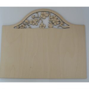 Plain Ply Wood Plaque with spray of flowers