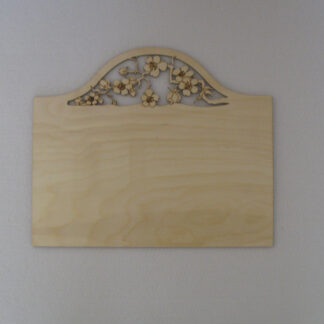 Plain Wood Craft Blank Plaques to paint & decorate Spray of Flowers