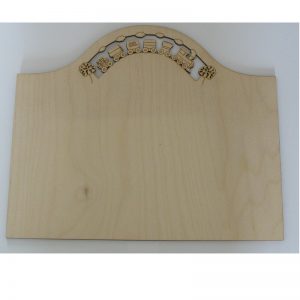 Plain wood sign plaque to decorate with train and carriages