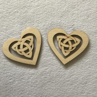 wood craft shapes - celtic hearts