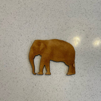 Elephant Laser Cut Photograph 3D Wood Embellishment Small
