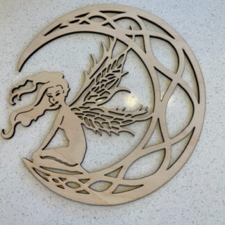 Celtic Fairy with Long Hair Laser Cut Wood - 3mm Ply for crafts