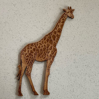 Giraffe 3D Laser Cut Photograph in 3mm plywood Craft Shape