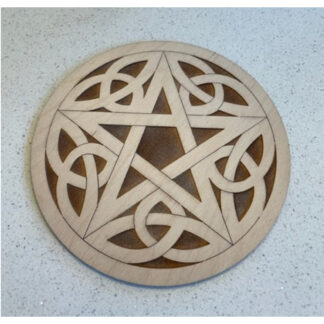 Pentagram Laser Cut 3mm Birch Ply Wood Craft Shape 15cm