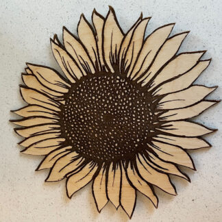 Sunflower Laser Cut Photograph 3mm Birch Ply Craft Shapes