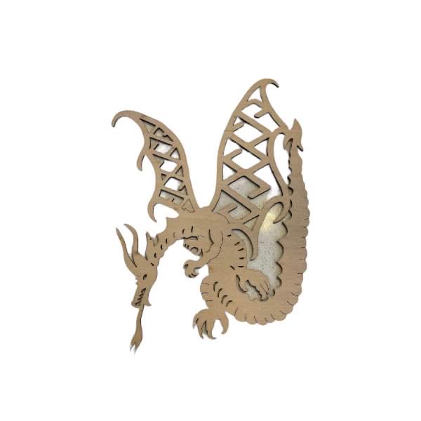 Dragon Wooden Cutouts for crafts, Laser Cut Wood Shapes 5mm thick Baltic  Birch Wood, Multiple Sizes Available